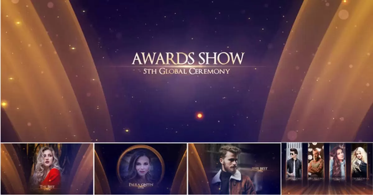 颁奖典礼2个版本片头AE视频模版Awards Show | 2 versions插图