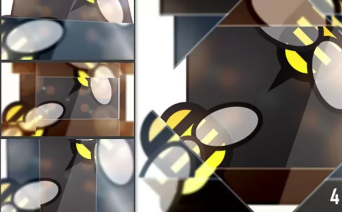 玻璃效果logo标志显露AE视频模版Glass Logo Reveal