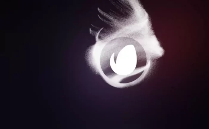 粒子烟雾组成的logo标志AE视频模版Particle Logo