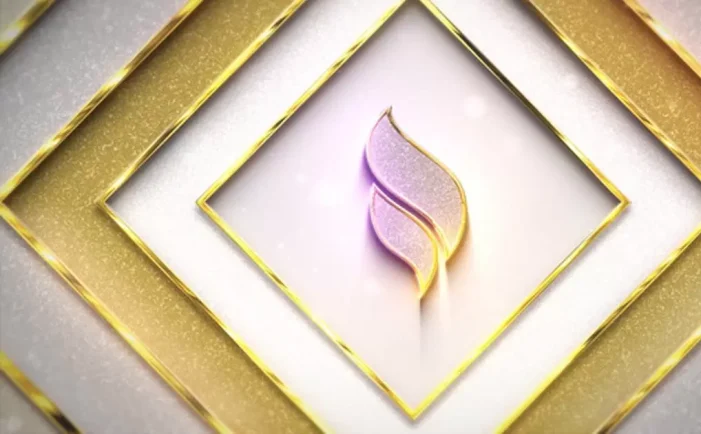奢华黄金金色logo闪光标志AE视频模版Luxury Glitter Logo