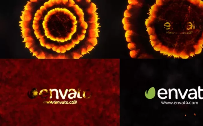 火焰爆炸火焰燃烧logo标志揭示AE视频模版Fire Shokwave Logo Reveal